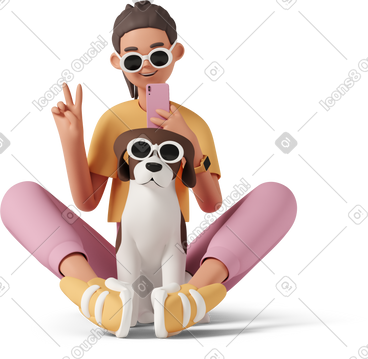 3D Casual life Style Vector Illustrations in PNG and SVG