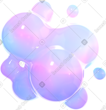 3D Glassy Style Vector Illustrations in PNG and SVG