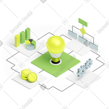 3D Isometric Style Vector Illustrations in PNG and SVG