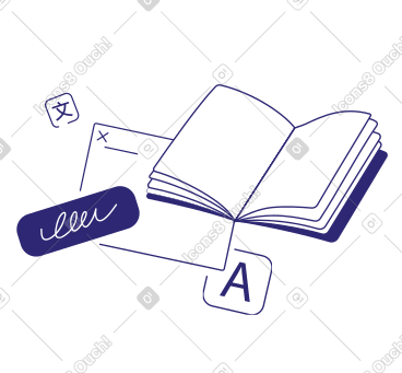 Read book in foreign language PNG, SVG