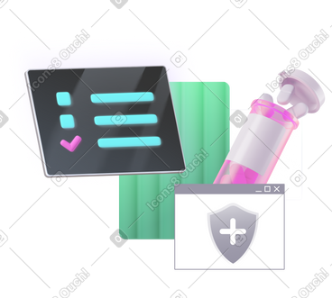 Chromed Style Vector Illustrations in PNG and SVG