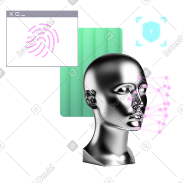 Chromed Style Vector Illustrations in PNG and SVG