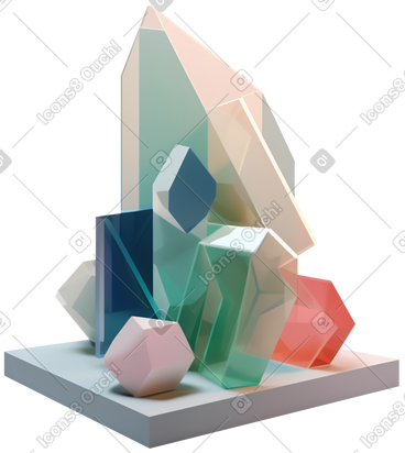 3D Construction Style Vector Illustrations in PNG and SVG