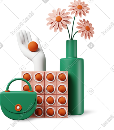 3D Plastic people Style Vector Illustrations in PNG and SVG