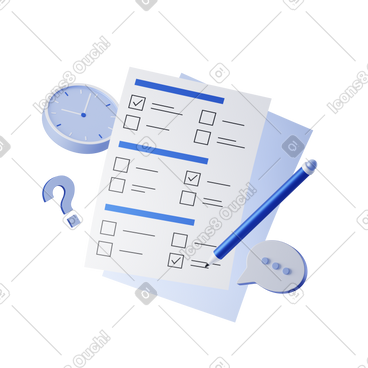 Standardized test as method of assessment animated illustration in GIF, Lottie (JSON), AE