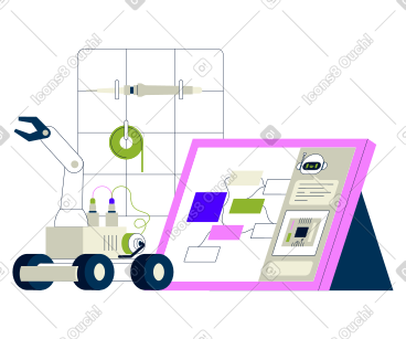 Robotics in education and robot programming PNG, SVG