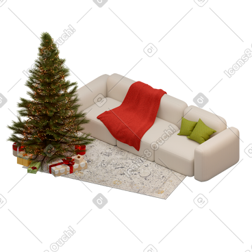 3D Rooms Style Vector Illustrations in PNG and SVG