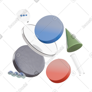 3D Morphis Style Vector Illustrations in PNG and SVG